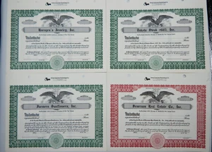 MIXED (12) NOS North Dakota Stock Bond Certificates HUESGEN'S JEWELRY, INC BT895 - Picture 1 of 11