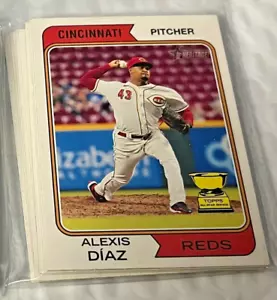 10 2023 Topps Heritage ALEXIS DIAZ RC REDS ROOKIE CUP LOT - Picture 1 of 1
