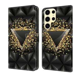 Pattern Flip Leather Card Holder Case For Samsung S24 Ultra S23 S22 S21 Plus FE - Picture 1 of 22