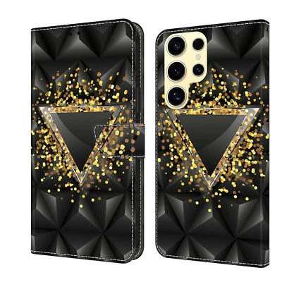 Pattern Flip Leather Card Holder Case For Samsung S24 Ultra S23 S22 S21 Plus FE - Image 1 of 4