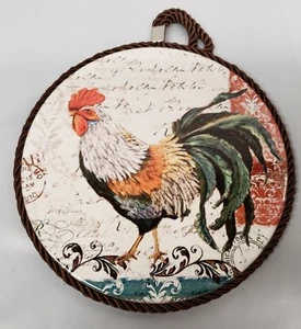 1 KUNSTSTOFF WAND DEKORATIVE RUNDE PLAKETTE mit Korkboden, 7", HAHN # 11, in Box - Bild 1 von 7