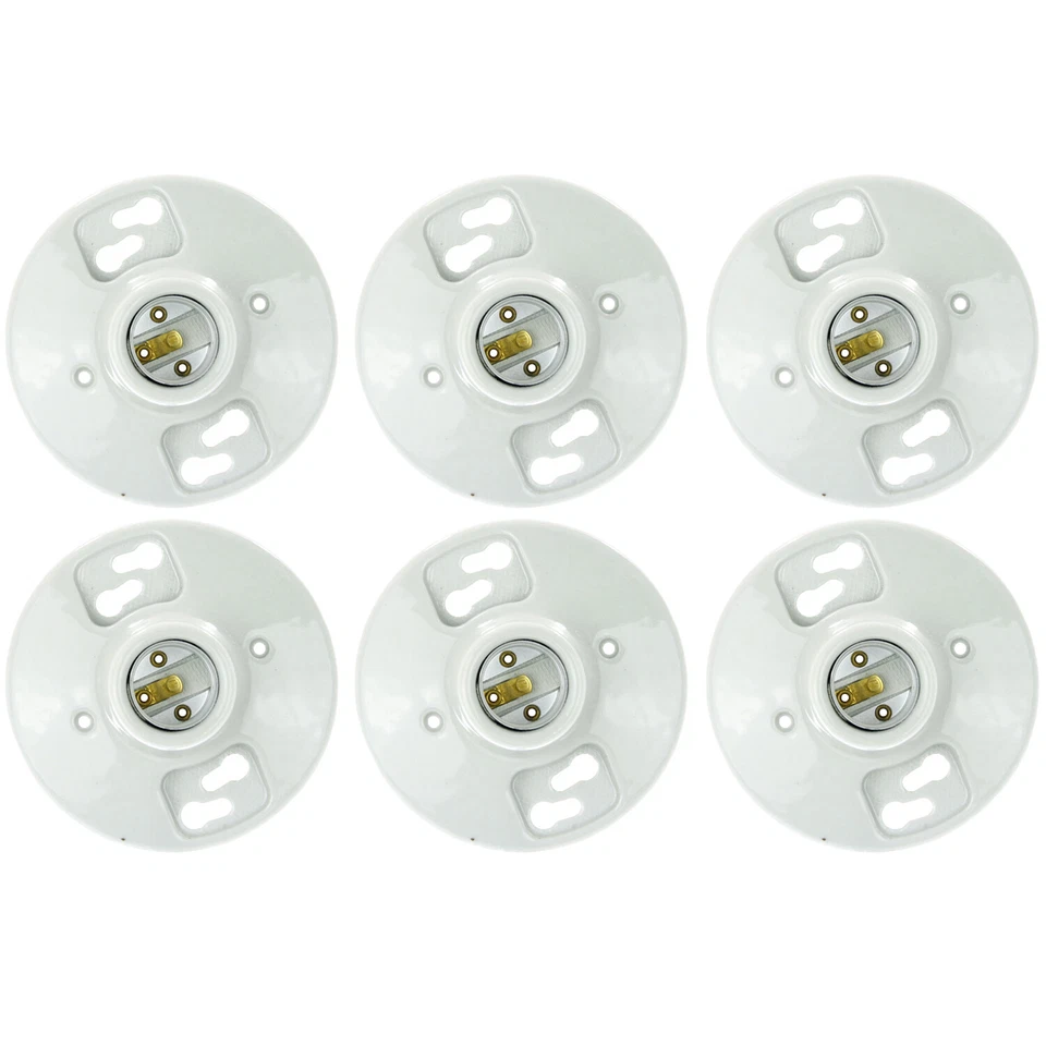 E196 Porceln Lamp Holder  6Pk  Sunlite* - Image 1 of 1