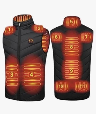 Chaleco térmico chaqueta USB eléctrica cálida de invierno para hombre y mujer Foto 1 de 3