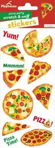 2 Sheets Pizza Fun Scratch & Sniff Stickers Papercraft Party Favors DIY Crafts - Picture 1 of 1