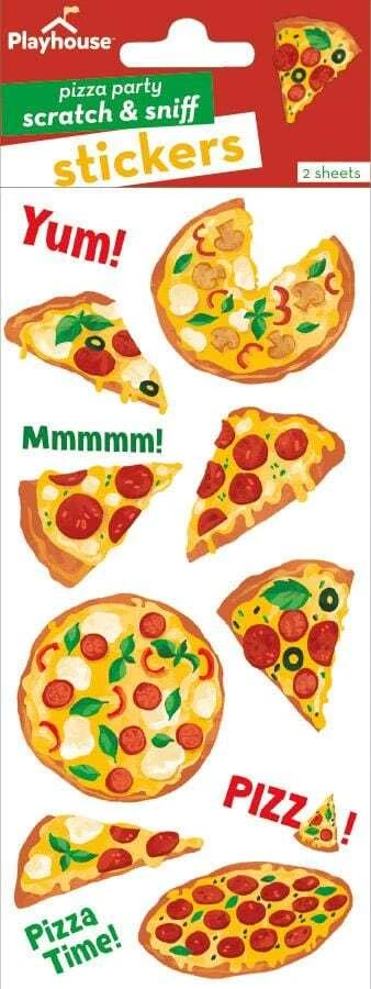 2 Sheets Pizza Fun Scratch & Sniff Stickers Papercraft Party Favors DIY Crafts - Image 1 of 1