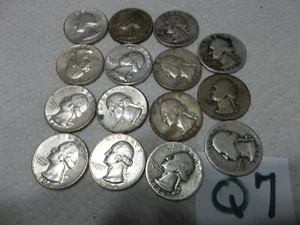 (15) Cuartos de plata Washington años 40-1964 circulados ¡ENVÍO GRATUITO! - Imagen 1 de 8