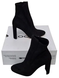 ALDO Aurellane Zip Up Black Block Heel Leather Ankle Boots Ladies EU 36 UK 3 - Picture 1 of 9