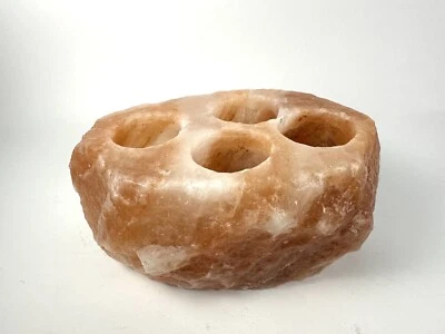 Large Natural Himalayan Pink Salt 4 Tealight Candle Holder - Image 1 of 4