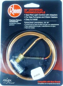 Rheem 36" Termopar Universal Gas Piloto Luz Control con Adaptadores RH623431 - Imagen 1 de 2