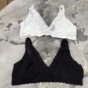 Natori Bralette mit Spitze in schwarz-weiß Größe L nagelneu - Bild 1 von 6