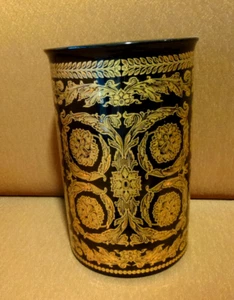Rosenthal Versace Gold Baroque Vase schwarz-gold -18,5 cm - Bild 1 von 8