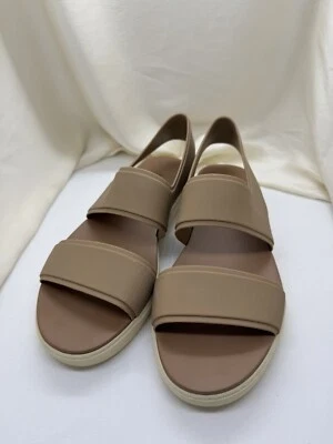 Женские резиновые сандалии Vince Eres размер 7 бежевые с двойным ремешком с ремешком минималистские - Изображение 1 из 4