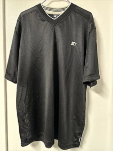 Vintage Starter Pinnie Jersey T-Shirt BALCK  Size LARGE STARTER SHORT SLEEVE ✨ - Picture 1 of 13