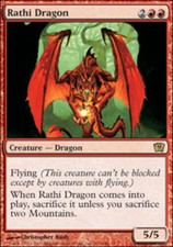 MTG magic cards 1x x1 Light Play, English Rathi Dragon 9th Edition