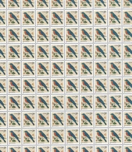 3 cent Eastern Bluebird #3033 Full Mint Sheet of 100 Stamps MNH OG - Picture 1 of 1