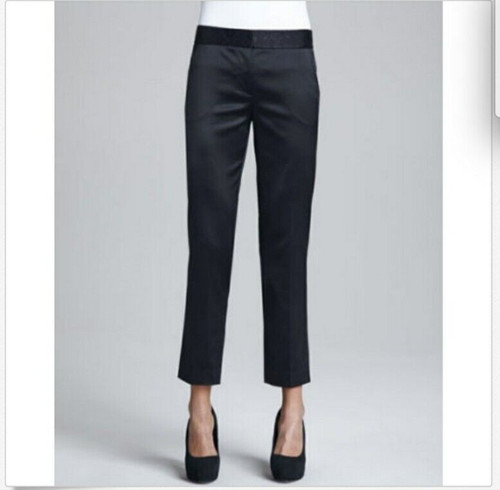 Pantaloni arpa TORY BURCH Nuovi con etichette! Miscela elastica lana blu navy $225 taglia 4 90001218