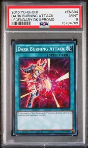 2016 Yu-Gi-Oh! Dark Burning Attack Legendary Deck Promo PSA 9 MINT #ENS04 - Picture 1 of 2