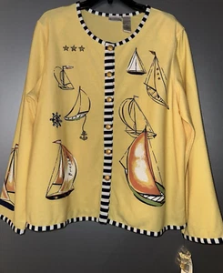 Chaqueta Koret Light Camisa Botón Frontal XL Amarillo Puerto Barcos Navegación Nueva con Etiquetas Mujeres - Imagen 1 de 16