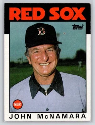 John McNamara 1986 Topps #771 Boston Red Sox - Image 1 of 2