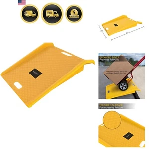 Rampa de bordillo portátil carro silla de ruedas accesorio de bicicleta 27 pulgadas amarillo - Imagen 1 de 9