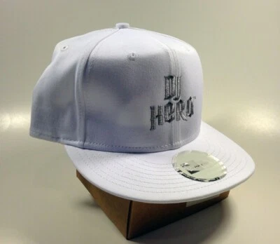 DJ Hero Video Game New Era Snapback Flat Brim Embroidered White Baseball Cap Hat - Image 1 of 4
