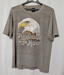 Camiseta Harley Davidson gris Dave Gardner 3D rara de colección 1983 para hombre L regla justa - Imagen 1 de 10