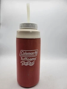 Bottiglia d'acqua vintage Coleman Tuffoams isolata con cannuccia 32 oz vedi foto - Foto 1 di 6