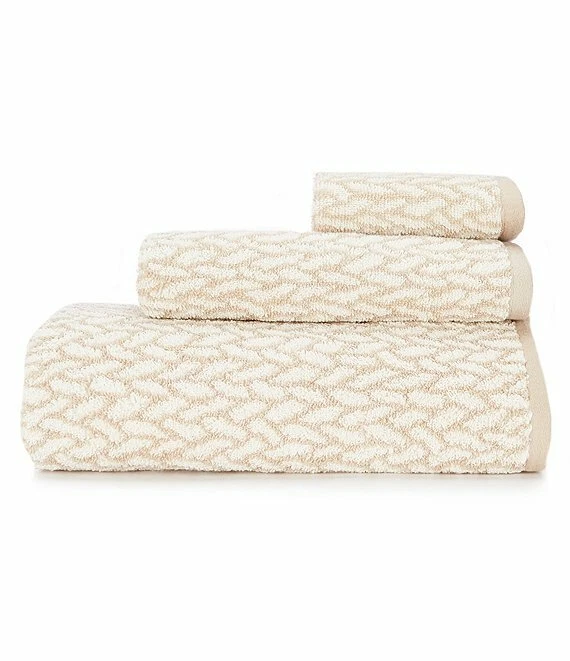 Lauren Ralph Lauren Sanders Basketweave Tan 3 Pc Bath & Hand Towel & Wash Set - Image 1 of 1