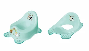 Kindertopf + WC Aufsatz Funny Farm aquamarin Toilettentrainer - Bild 1 von 3