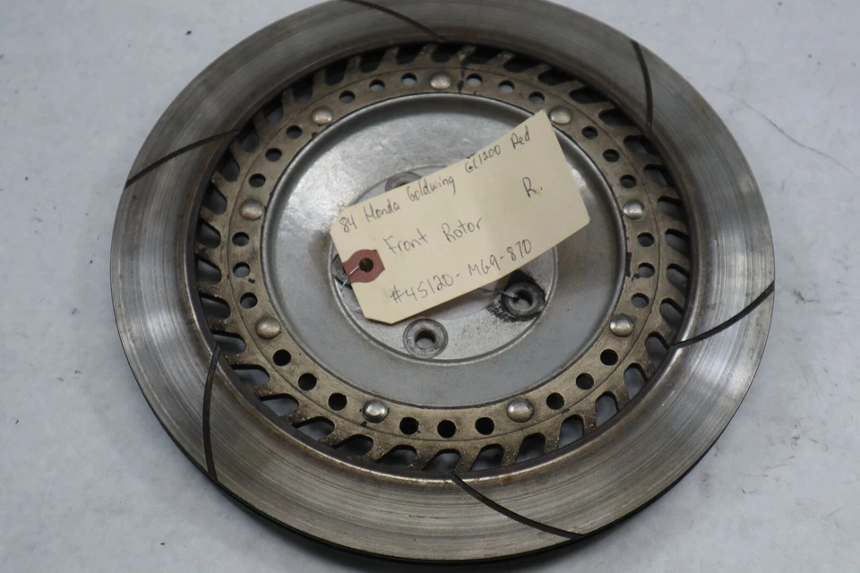 Rotor de disco de freno de rueda delantera derecha 1984 Goldwing GL1200A fabricante de equipos originales Honda Foto 1 de 3