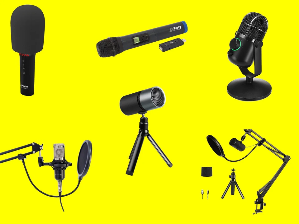 MIKROFON Musikanlage Auftritt Disco Soundbox Party Karaoke Funk/Kabelgebunden - Bild 1 von 1