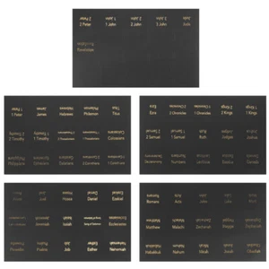 5 Hojas Pestañas Índice Bíblico Libro Decorativo Adhesivo Pestañas Bíblicas para Estudiar - Imagen 1 de 12