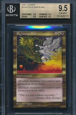 Visions Righteous War BGS 9.5 Graded Magic MTG (2722) -magicgraders- - Image 1 of 3