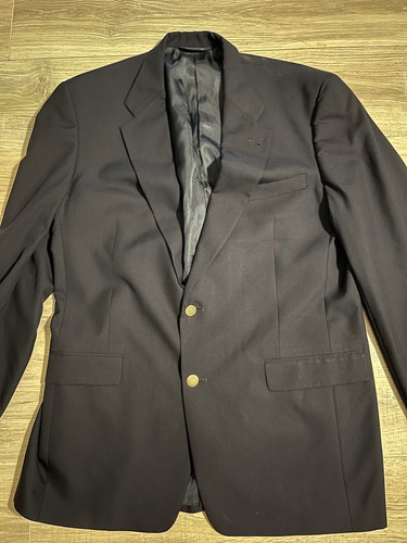 Giacca cappotto sportivo lana blazer blu bottoni oro Burberry’s due taglia 44 L