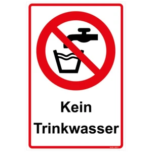 Hinweisschild 450x300 mm - PVC Aufkleber "Kein Trinkwasser",Hochformat - Bild 1 von 2