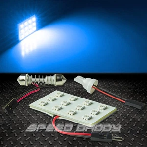 T10 12 SMD 12SMD 5050 COCHE/CAMIÓN AZUL LED INTERIOR DOMO/MAPA 12V BOMBILLA/PANEL - Imagen 1 de 1