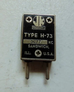 Radio amateur 3677 KC 80 mètres FT-243 vintage quartz cristal produits JK type H-73 - Photo 1/2
