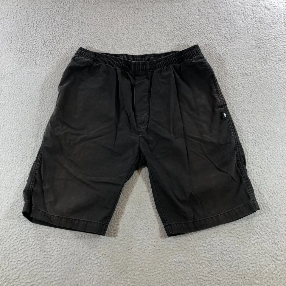 Pantalones Cortos Stussy Burmuda Para Hombre M Negro Gradiente Desvanecimiento Sol Usado Playa Costal Foto 1 de 4