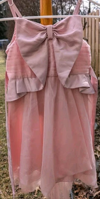 Monsoon Girls Dress Size 10 Blush Pink SatinTutu Skirt Pageant Easter SummerKids - Image 1 of 4