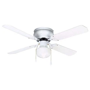 Canarm CF15542411S White Neptune Single Light 4 Blade Hugger Ceiling Fan - Picture 1 of 2