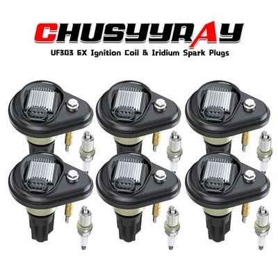 6X Ignition Coil & Iridium Spark Plugs For 2002-2004 Oldsmobile Bravada 4.2L l6 - Image 1 of 4