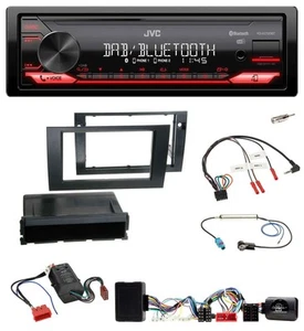 JVC DAB Lenkrad Bluetooth USB Autoradio für Audi A4 2001-2008 Vollaktiv - Bild 1 von 11