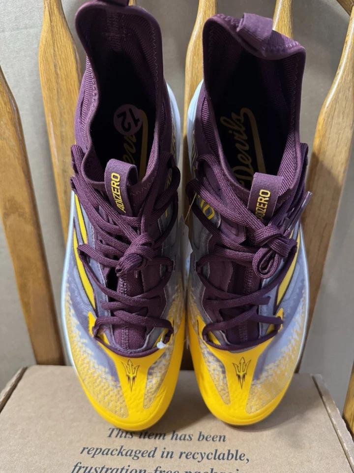 Botines de béisbol Adidas Afterburner Arizona State para hombre rojo dorado talla 12 IF1684 Foto 1 de 4