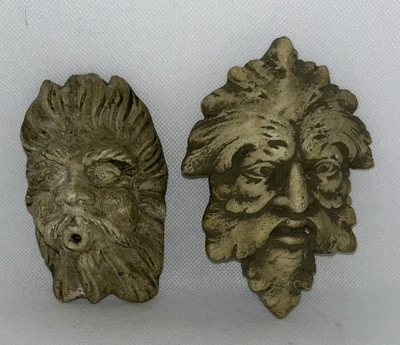 Whistling Leaf Man~Mini Leafing God~Exterior~Placa de jardín~Pequeña~@4”~Juego de 2~ Foto 1 de 4