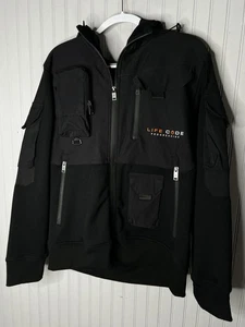 Chaqueta Life Code Progresiva Para Hombre Mediana Negra Con Capucha Cremallera Completa Bolsillos Utilitarios - Imagen 1 de 17
