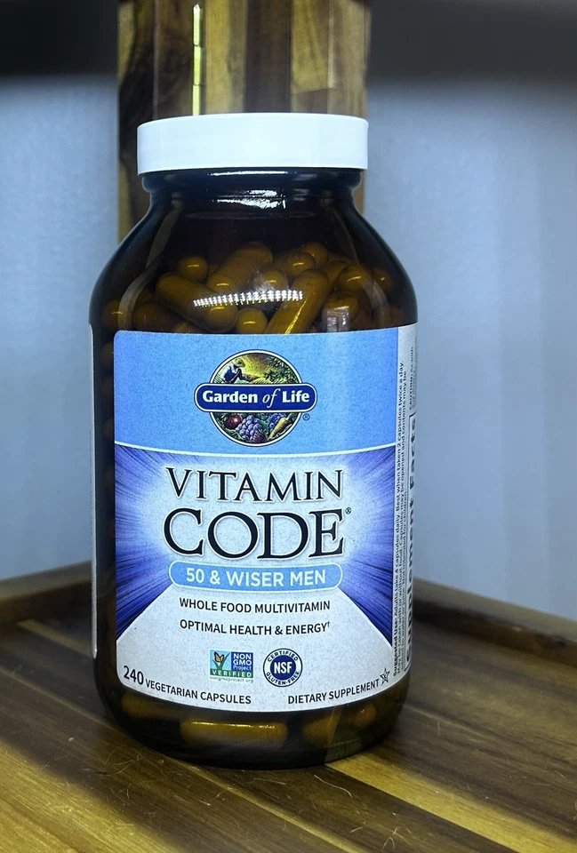 Garden of Life Vitamin Code 50 & Wiser Men 240 cápsulas vegetales (suministro para 60 días) 05/2026 Foto 1 de 1