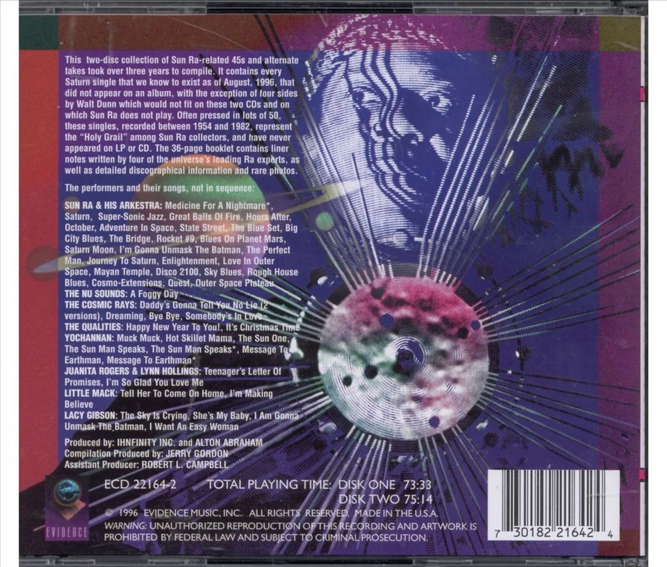 SUN RA - THE SINGLES NEW CD - Image 1 of 1