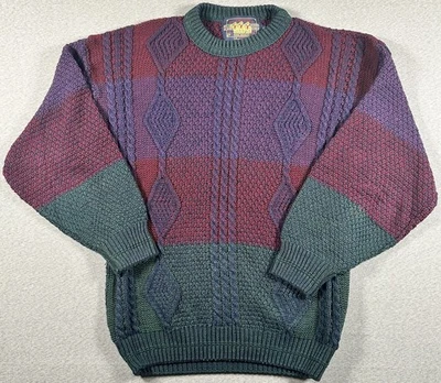Vintage Ralph Lauren Chaps Boy Scout Tag Sweater Mens M Woven Cotton USA - Image 1 of 4