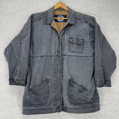 Chaqueta Dockers Levi's para mujer Plus gris carbón abrigo para tareas ropa de trabajo botón delantero Foto 1 de 4