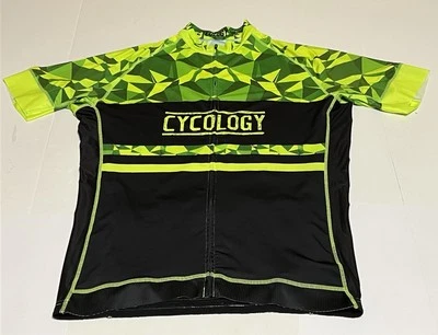 Camiseta de Ciclismo Cycology XL Cremallera Completa Manga Corta Verde Rendimiento Foto 1 de 4